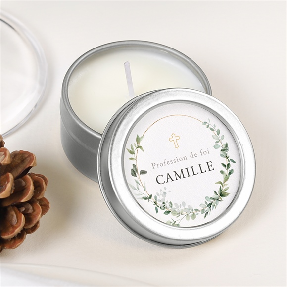 Bougie profession de foi Solennel argent réf.N3602058