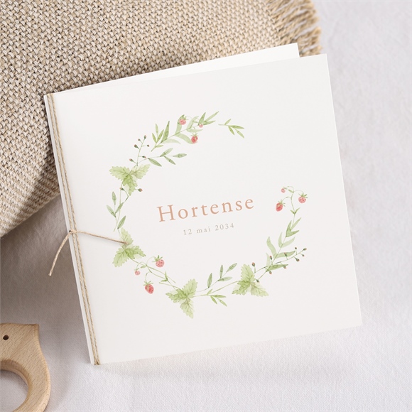 Faire-part naissance Fraises de printemps réf.N451607