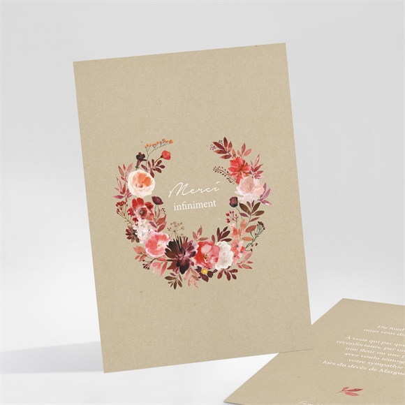 Remerciement décès Fleurs automnales réf.N251119