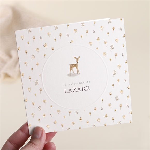Faire-part naissance biche