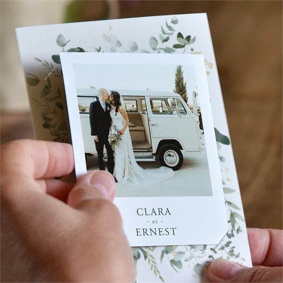 Remerciement mariage tendre murmure duo