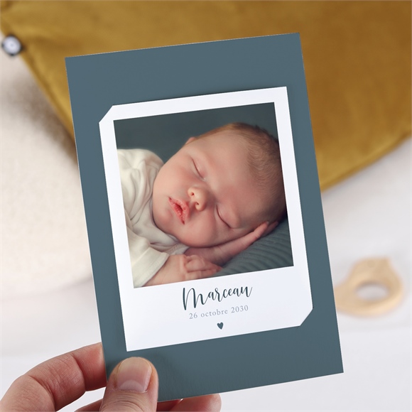 Faire-part naissance notre petit coeur magnet duo