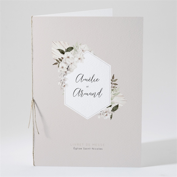Livret de messe mariage orchidées