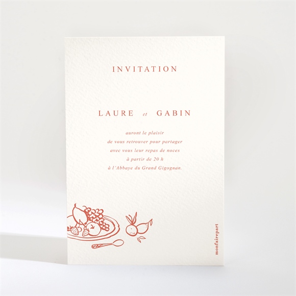 Carton d'invitation mariage a l'italienne
