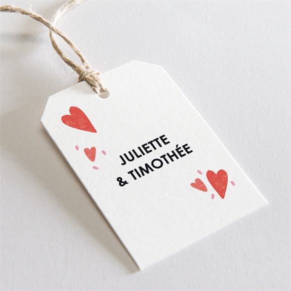 Etiquette mariage coeurs
