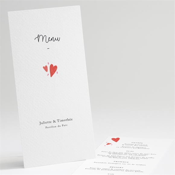 Menu mariage Coeurs réf.N221359
