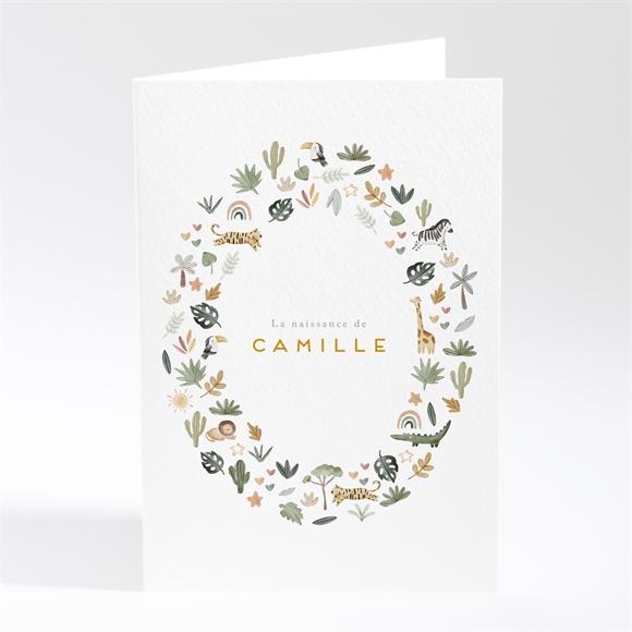 Faire-part naissance savane