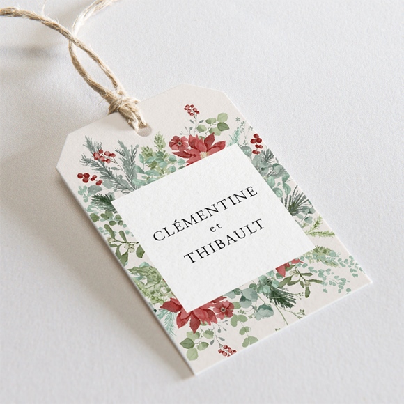 Etiquette mariage jardin fleuri