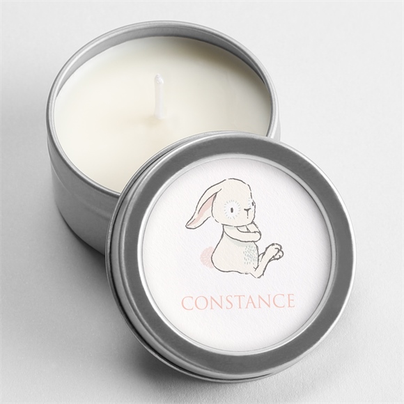 Bougie baptême Petit Lapin Baptême argent réf.N3602359