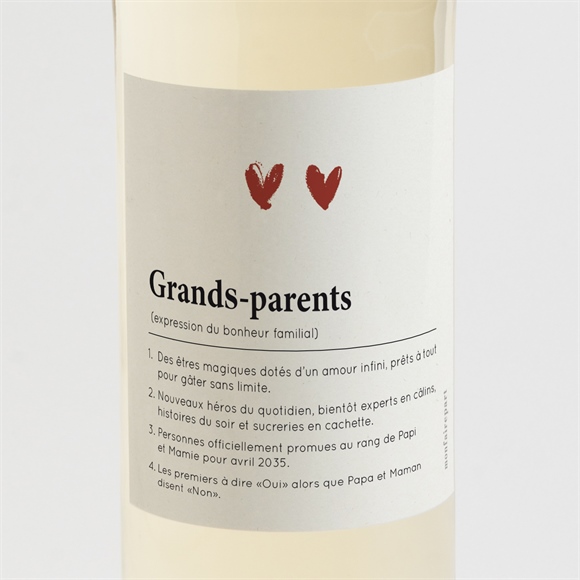 Étiquette bouteille annonce grossesse Grands-parents réf.N3002198