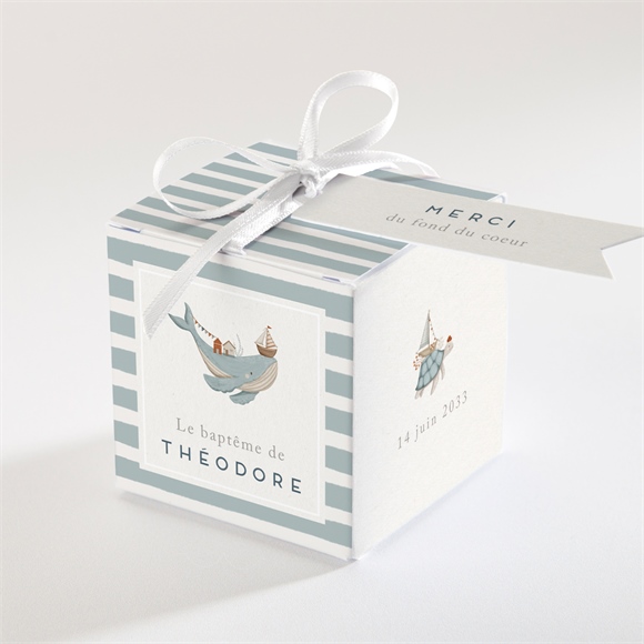 Boîte de dragées baptême Animaux marins réf.N340796