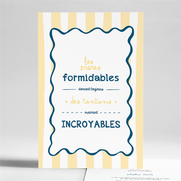 Carte annonce grossesse tonton