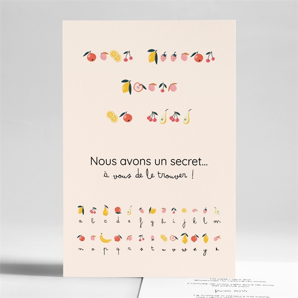 Carte annonce grossesse rébus