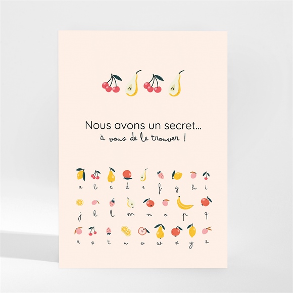 Carte annonce grossesse rébus magnet