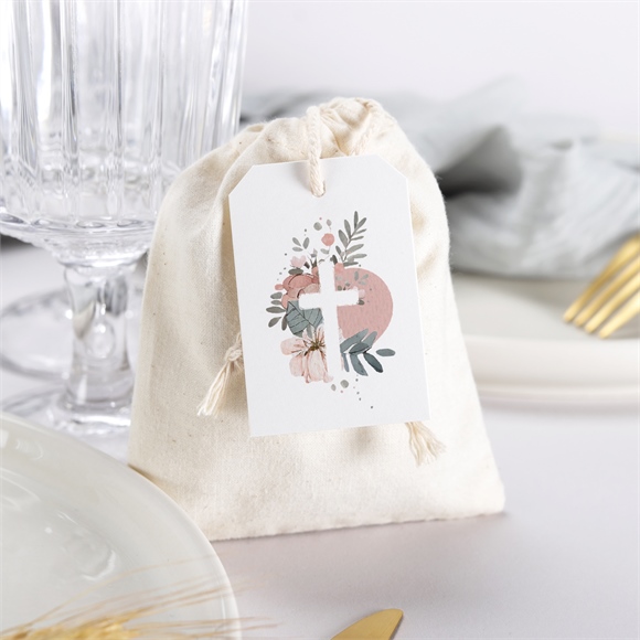 Boîte de dragées baptême glorieuse pochon