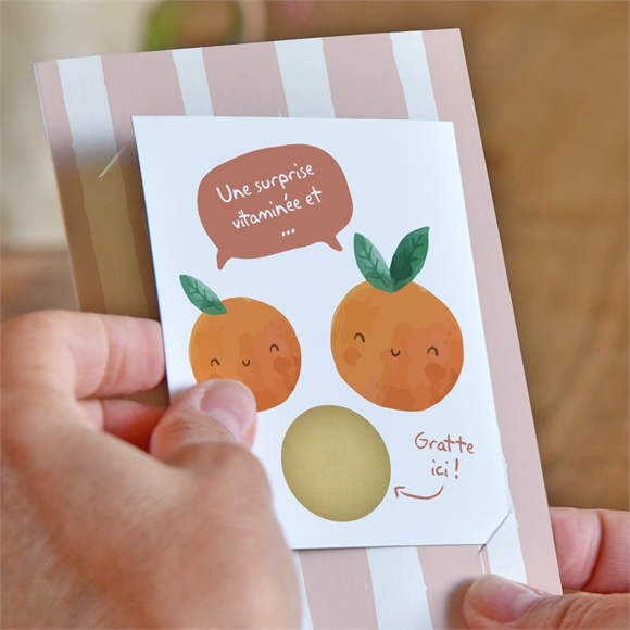 Carte annonce grossesse jeu duo