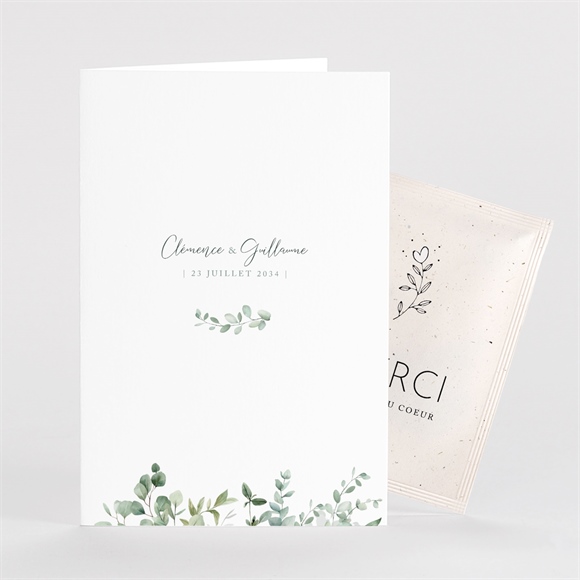 Remerciement mariage lyrisme avec graines