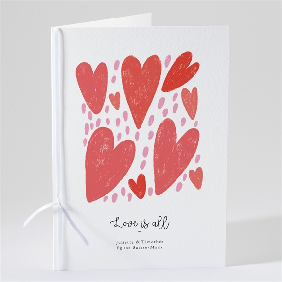 Livret de messe mariage Coeurs réf.N491613