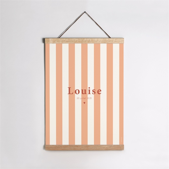 Affiche naissance rayures estivales