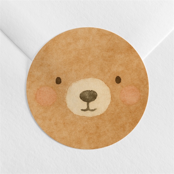 Sticker naissance ours mondoudou