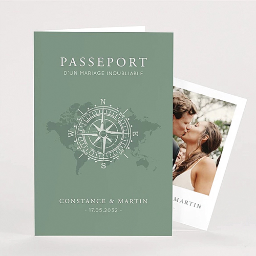 Faire part mariage passeport
