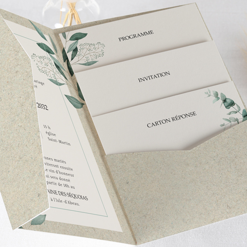Faire-part mariage pochette