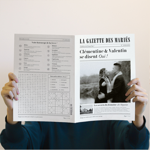 faire-part mariage gazette
