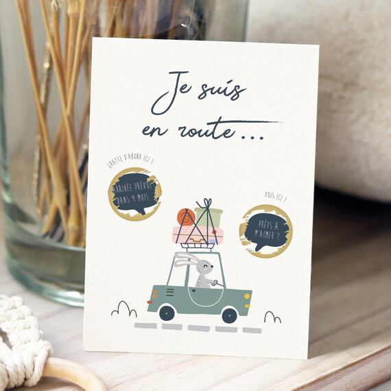 Annonce grossesse à gratter