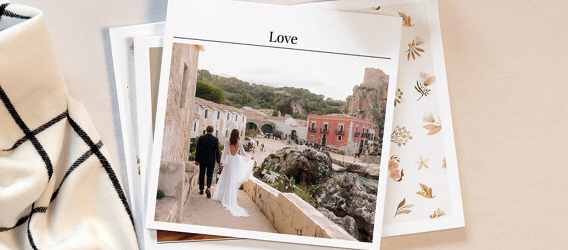 Une collection de livres photo mariage