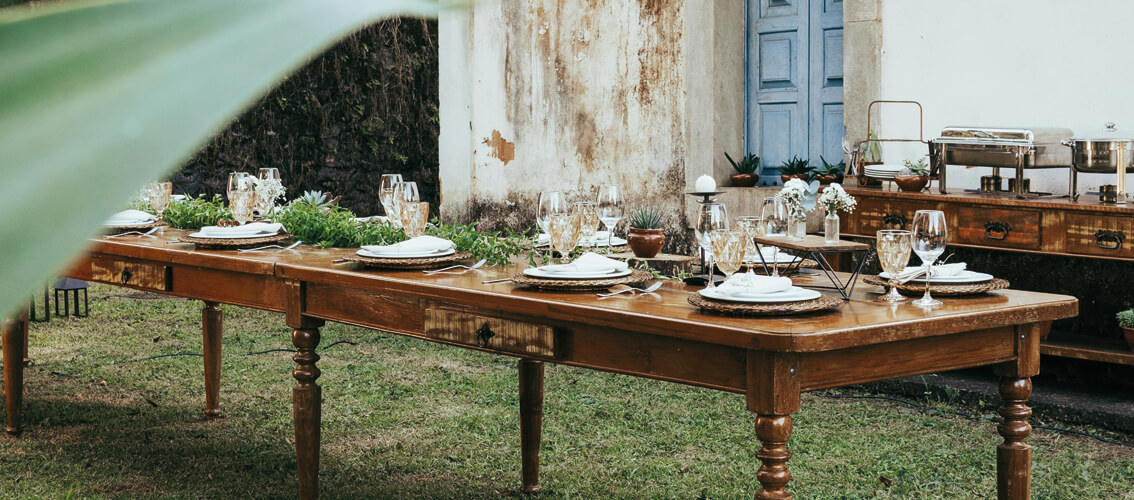 Table de mariage bohème