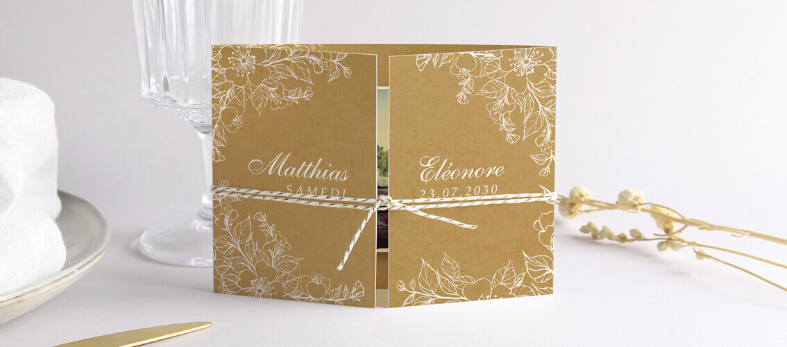 Faire-part mariage avec photo