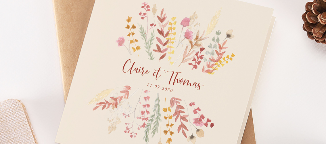 faire-part mariage champetre