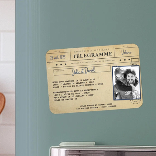 Faire-part t&eacute;l&eacute;gramme
